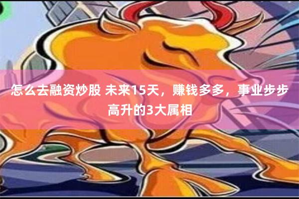 怎么去融资炒股 未来15天，赚钱多多，事业步步高升的3大属相